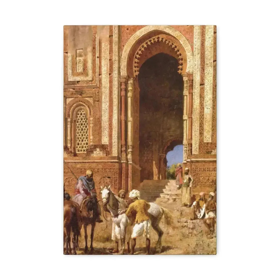 Edwin Lord Weeks (1849-1903) Gateway of Alah-Ou-Din, Old Delhi - Canvas Wall Art - The Sticker Space