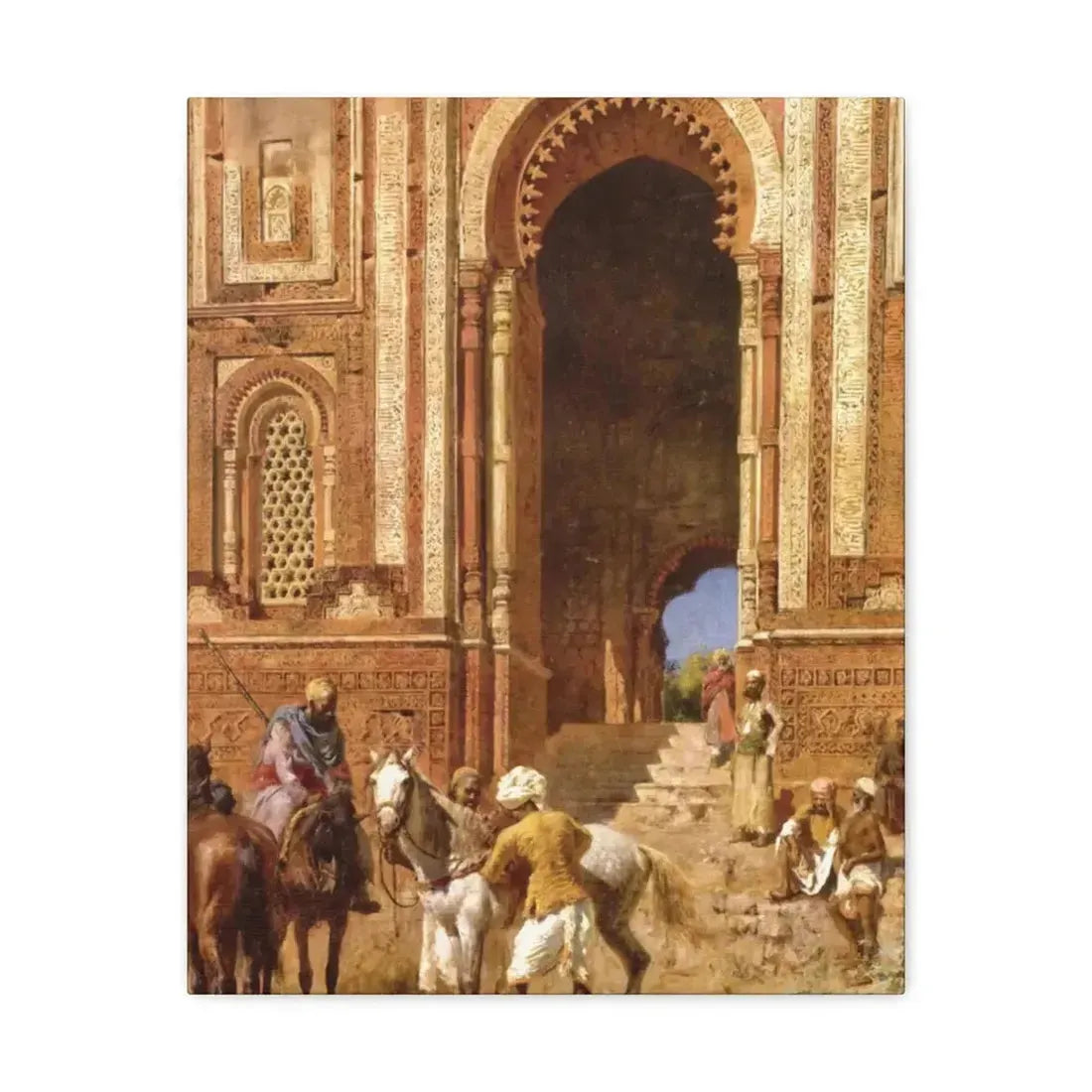 Edwin Lord Weeks (1849-1903) Gateway of Alah-Ou-Din, Old Delhi - Canvas Wall Art - The Sticker Space