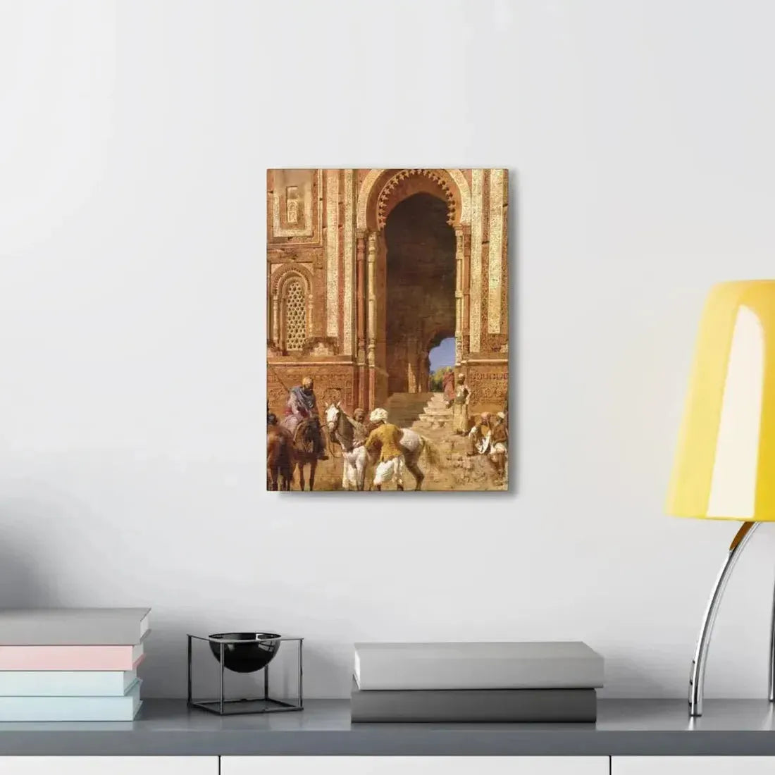 Edwin Lord Weeks (1849-1903) Gateway of Alah-Ou-Din, Old Delhi - Canvas Wall Art - The Sticker Space