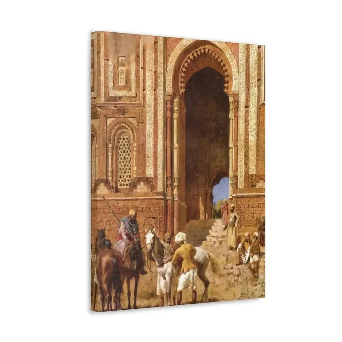 Edwin Lord Weeks (1849-1903) Gateway of Alah-Ou-Din, Old Delhi - Canvas Wall Art - The Sticker Space