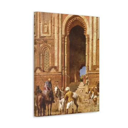 Edwin Lord Weeks (1849-1903) Gateway of Alah-Ou-Din, Old Delhi - Canvas Wall Art - The Sticker Space