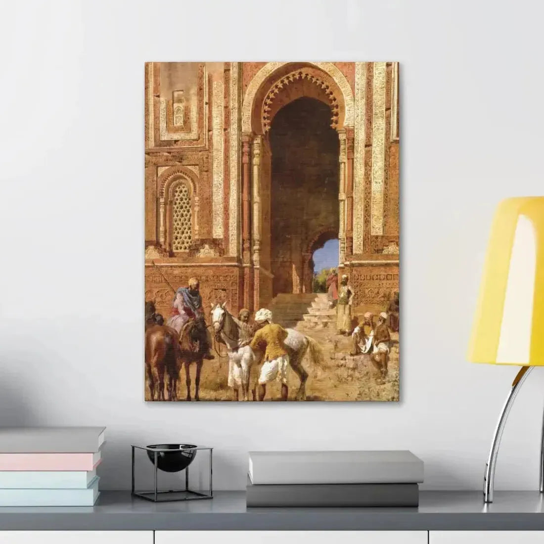 Edwin Lord Weeks (1849-1903) Gateway of Alah-Ou-Din, Old Delhi - Canvas Wall Art - The Sticker Space