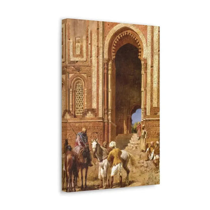 Edwin Lord Weeks (1849-1903) Gateway of Alah-Ou-Din, Old Delhi - Canvas Wall Art - The Sticker Space