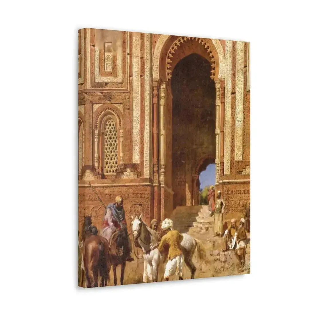 Edwin Lord Weeks (1849-1903) Gateway of Alah-Ou-Din, Old Delhi - Canvas Wall Art - The Sticker Space