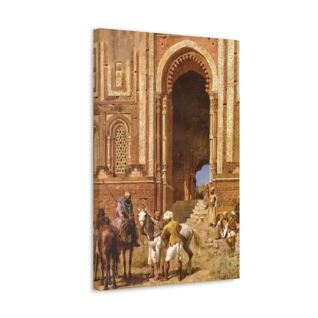 Edwin Lord Weeks (1849-1903) Gateway of Alah-Ou-Din, Old Delhi - Canvas Wall Art - The Sticker Space