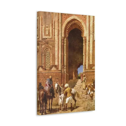 Edwin Lord Weeks (1849-1903) Gateway of Alah-Ou-Din, Old Delhi - Canvas Wall Art - The Sticker Space