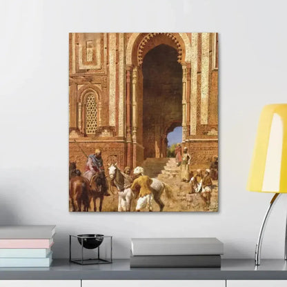 Edwin Lord Weeks (1849-1903) Gateway of Alah-Ou-Din, Old Delhi - Canvas Wall Art - The Sticker Space