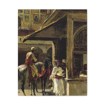 Edwin Lord Weeks (1849-1903) Hindu Merchants - Canvas Wall Art 16″ x 20″ 1.25" - The Sticker Space