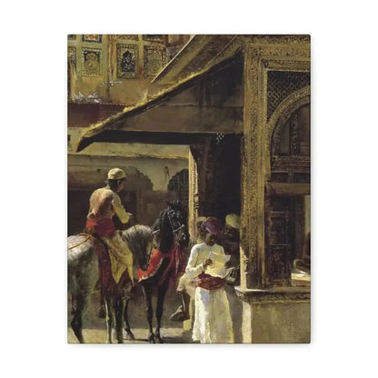 Edwin Lord Weeks (1849-1903) Hindu Merchants - Canvas Wall Art - The Sticker Space