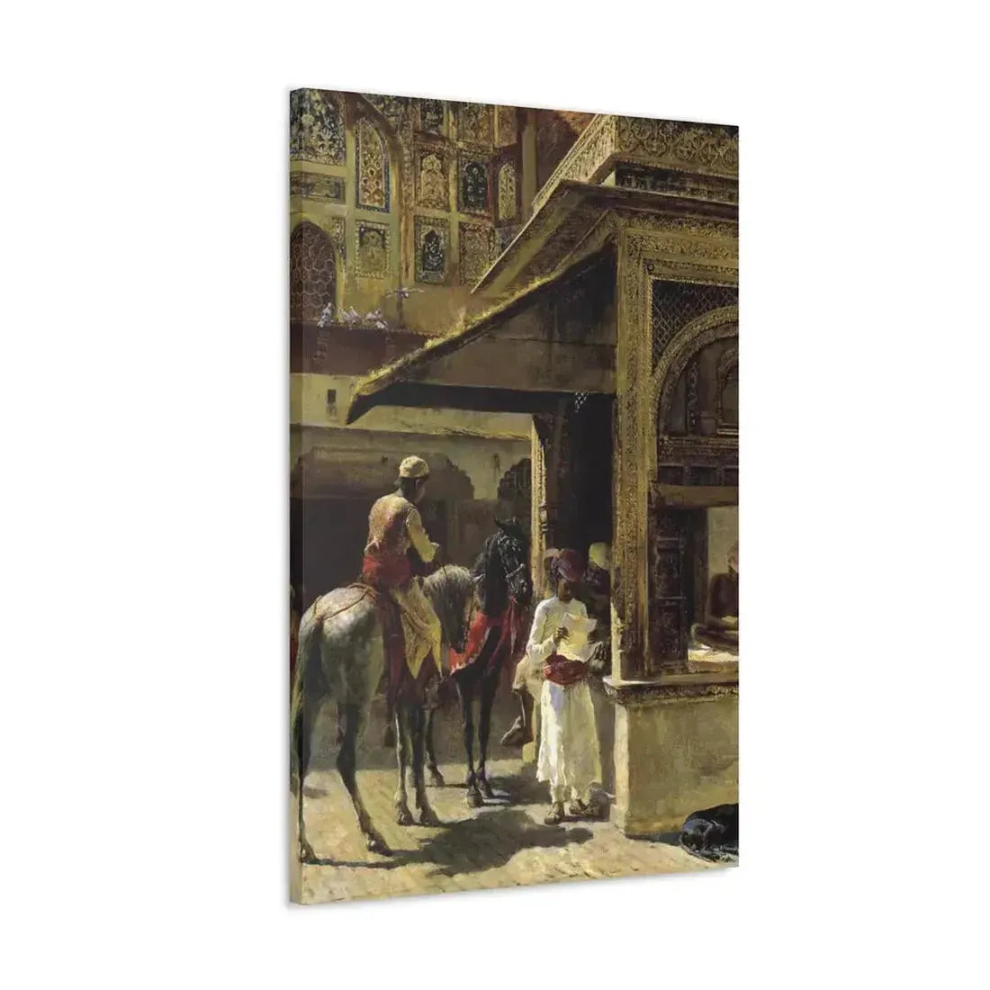 Edwin Lord Weeks (1849-1903) Hindu Merchants - Canvas Wall Art - The Sticker Space
