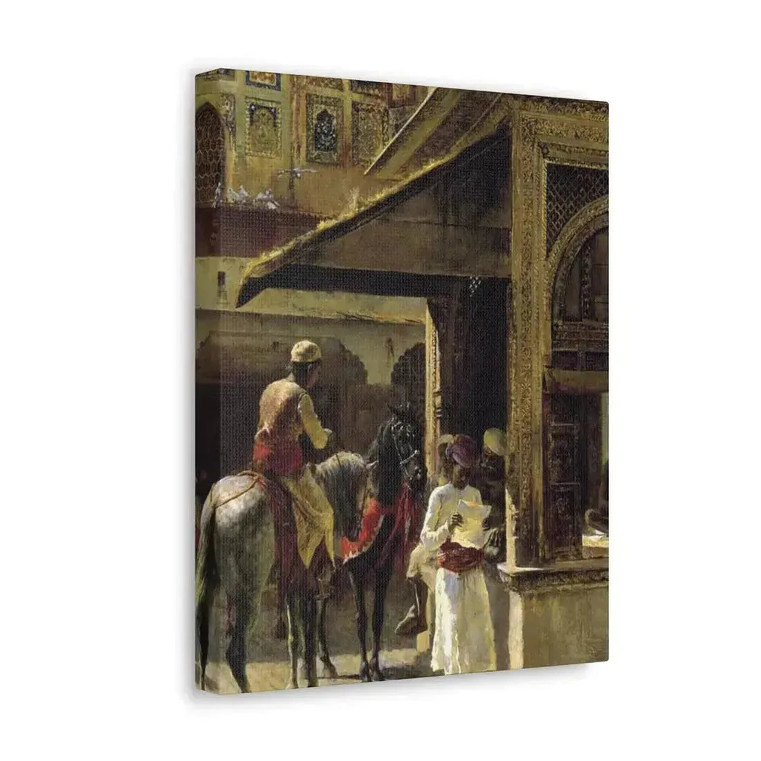 Edwin Lord Weeks (1849-1903) Hindu Merchants - Canvas Wall Art - The Sticker Space