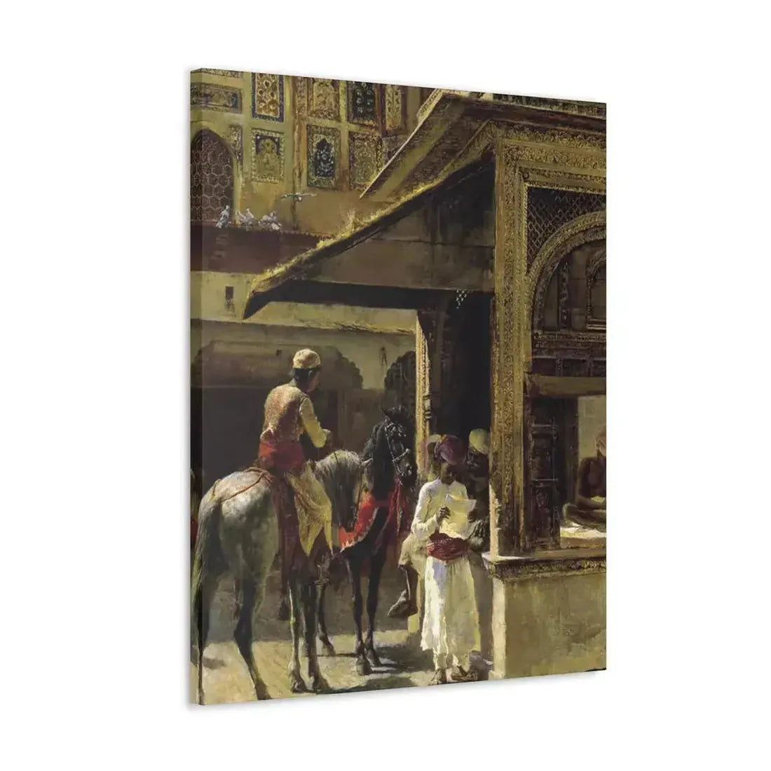Edwin Lord Weeks (1849-1903) Hindu Merchants - Canvas Wall Art - The Sticker Space