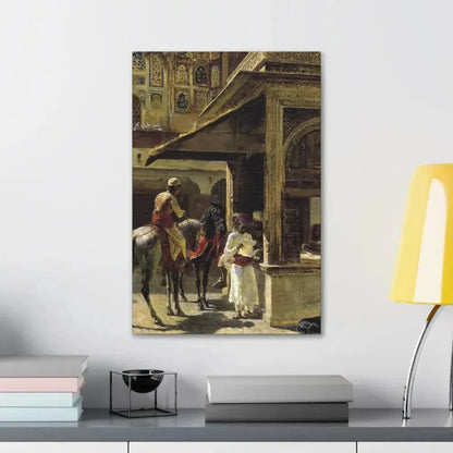 Edwin Lord Weeks (1849-1903) Hindu Merchants - Canvas Wall Art - The Sticker Space