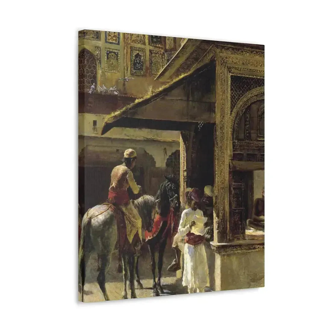 Edwin Lord Weeks (1849-1903) Hindu Merchants - Canvas Wall Art - The Sticker Space
