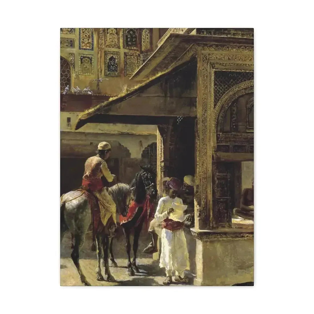 Edwin Lord Weeks (1849-1903) Hindu Merchants - Canvas Wall Art - The Sticker Space