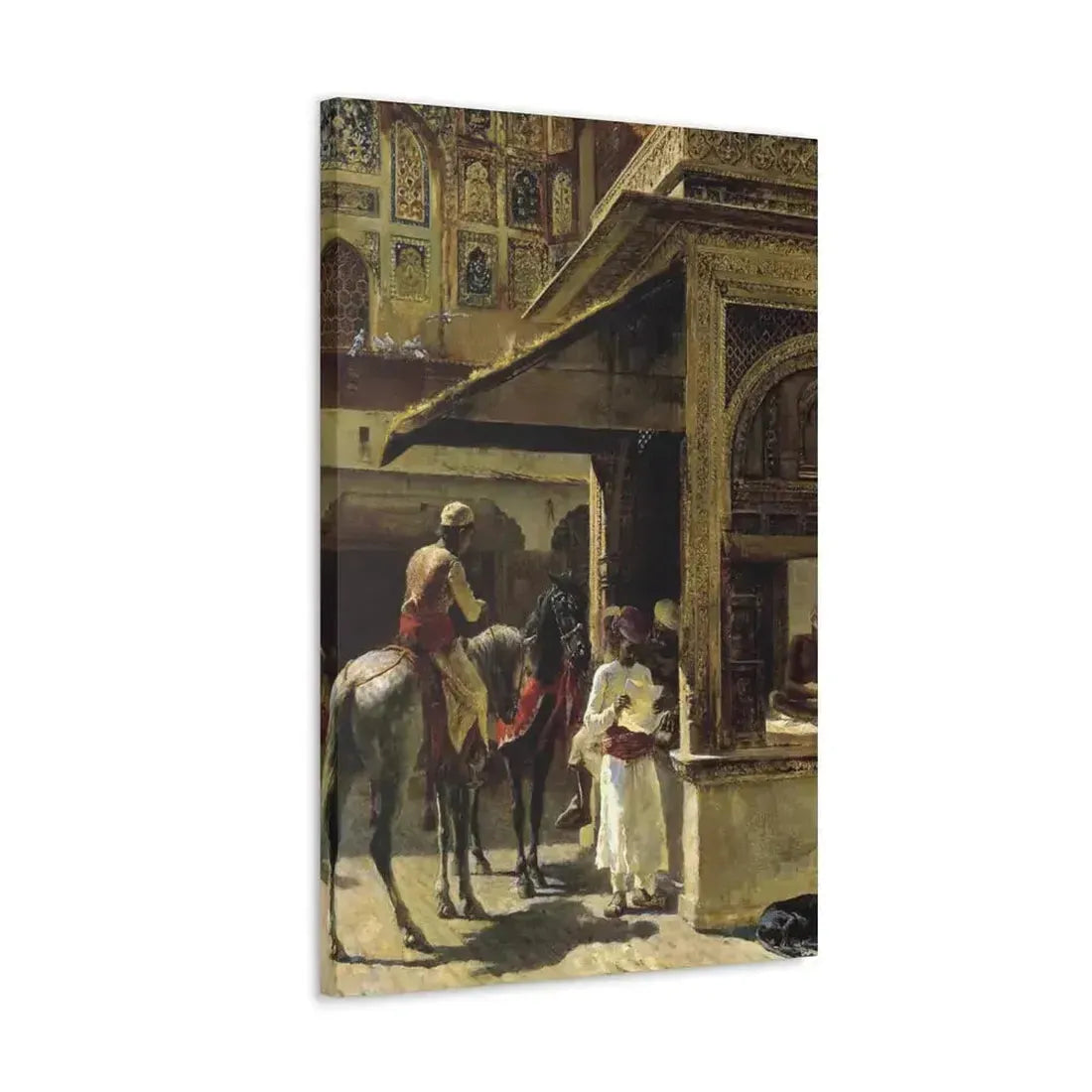 Edwin Lord Weeks (1849-1903) Hindu Merchants - Canvas Wall Art - The Sticker Space