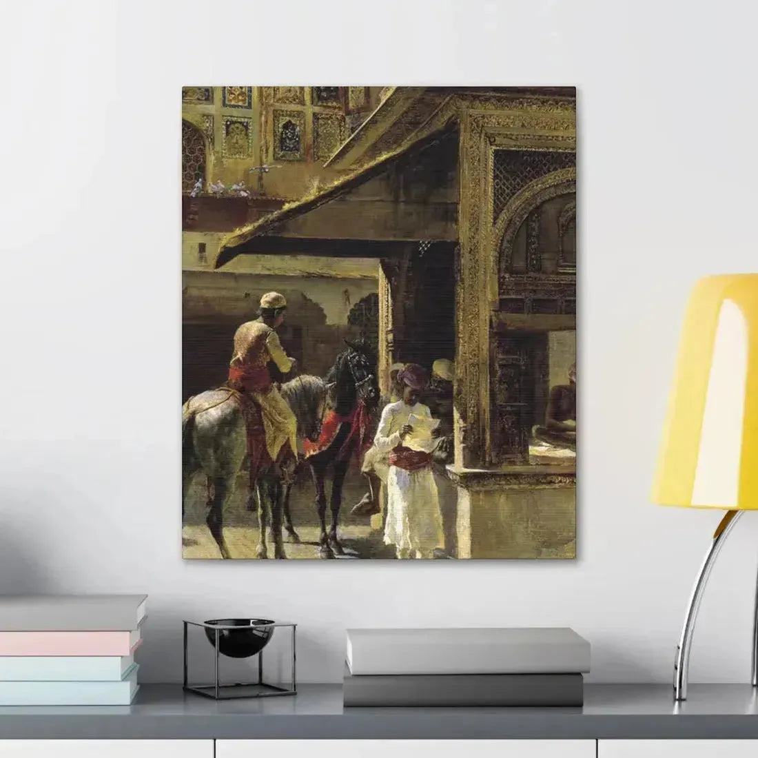 Edwin Lord Weeks (1849-1903) Hindu Merchants - Canvas Wall Art - The Sticker Space