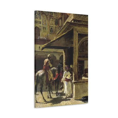 Edwin Lord Weeks (1849-1903) Hindu Merchants - Canvas Wall Art - The Sticker Space