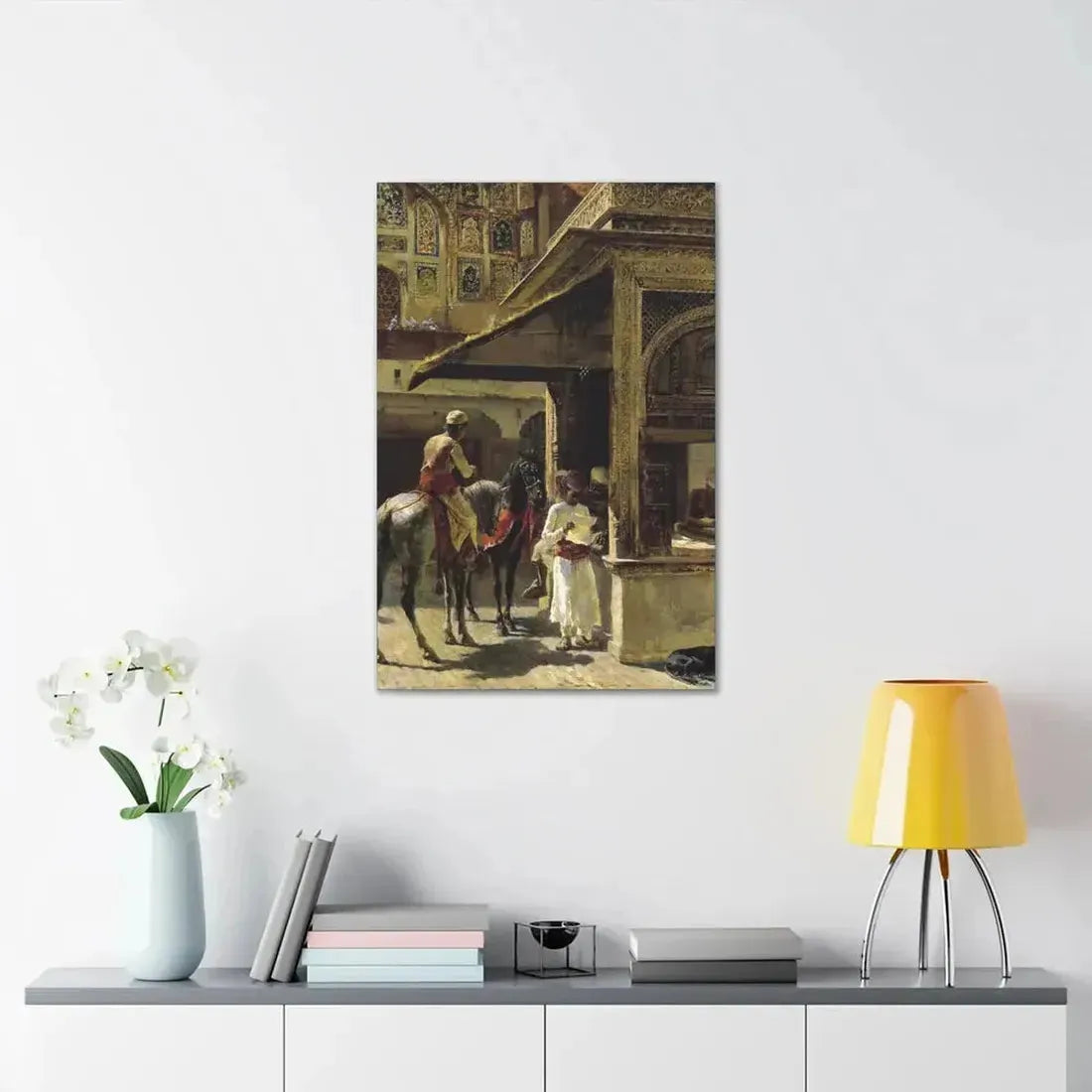 Edwin Lord Weeks (1849-1903) Hindu Merchants - Canvas Wall Art - The Sticker Space