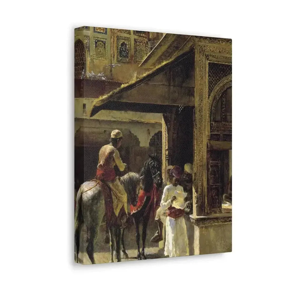 Edwin Lord Weeks (1849-1903) Hindu Merchants - Canvas Wall Art - The Sticker Space