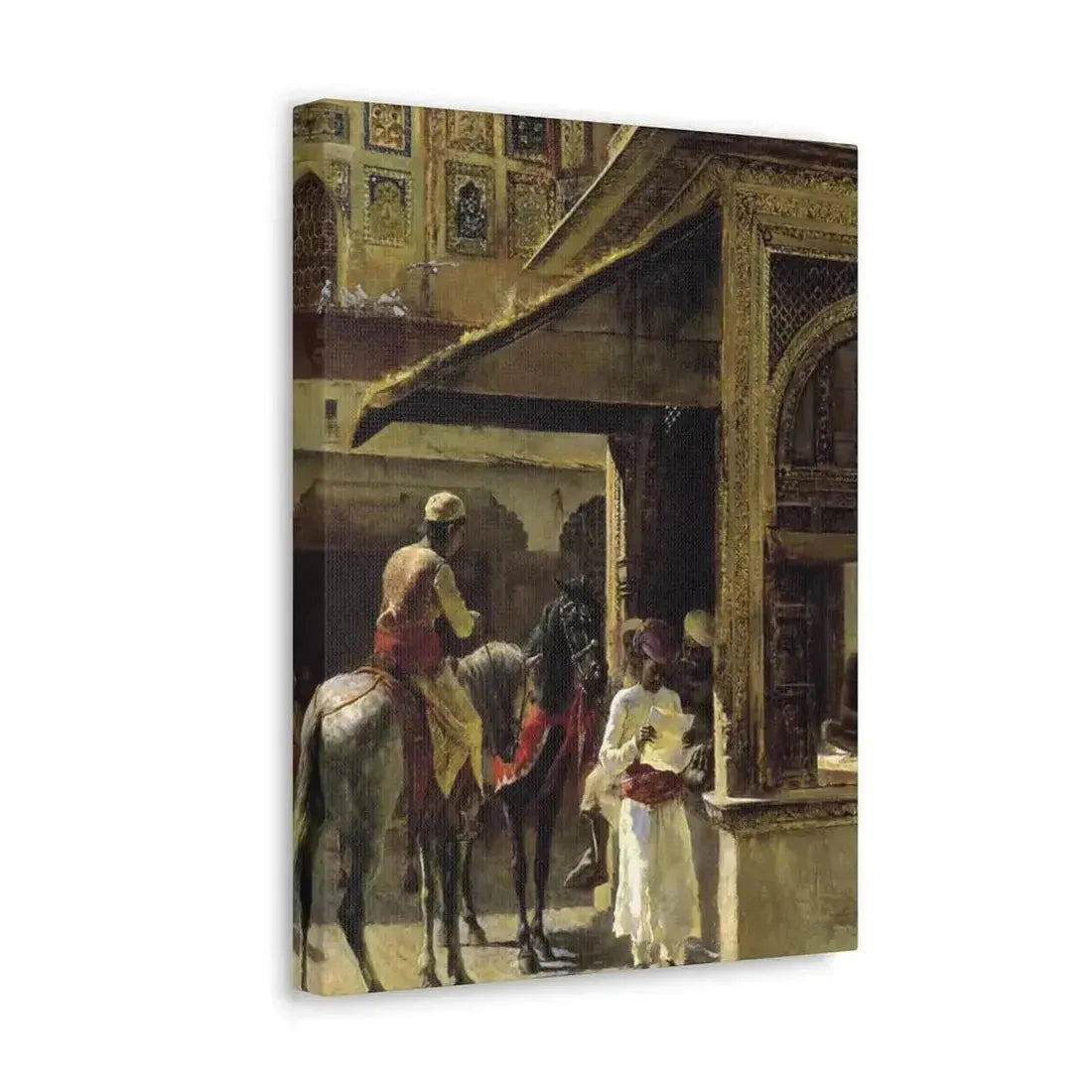 Edwin Lord Weeks (1849-1903) Hindu Merchants - Canvas Wall Art - The Sticker Space