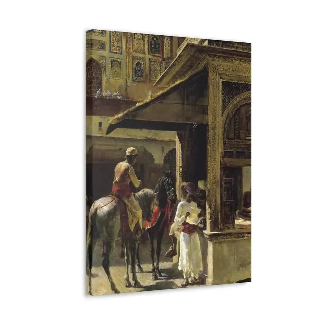 Edwin Lord Weeks (1849-1903) Hindu Merchants - Canvas Wall Art - The Sticker Space