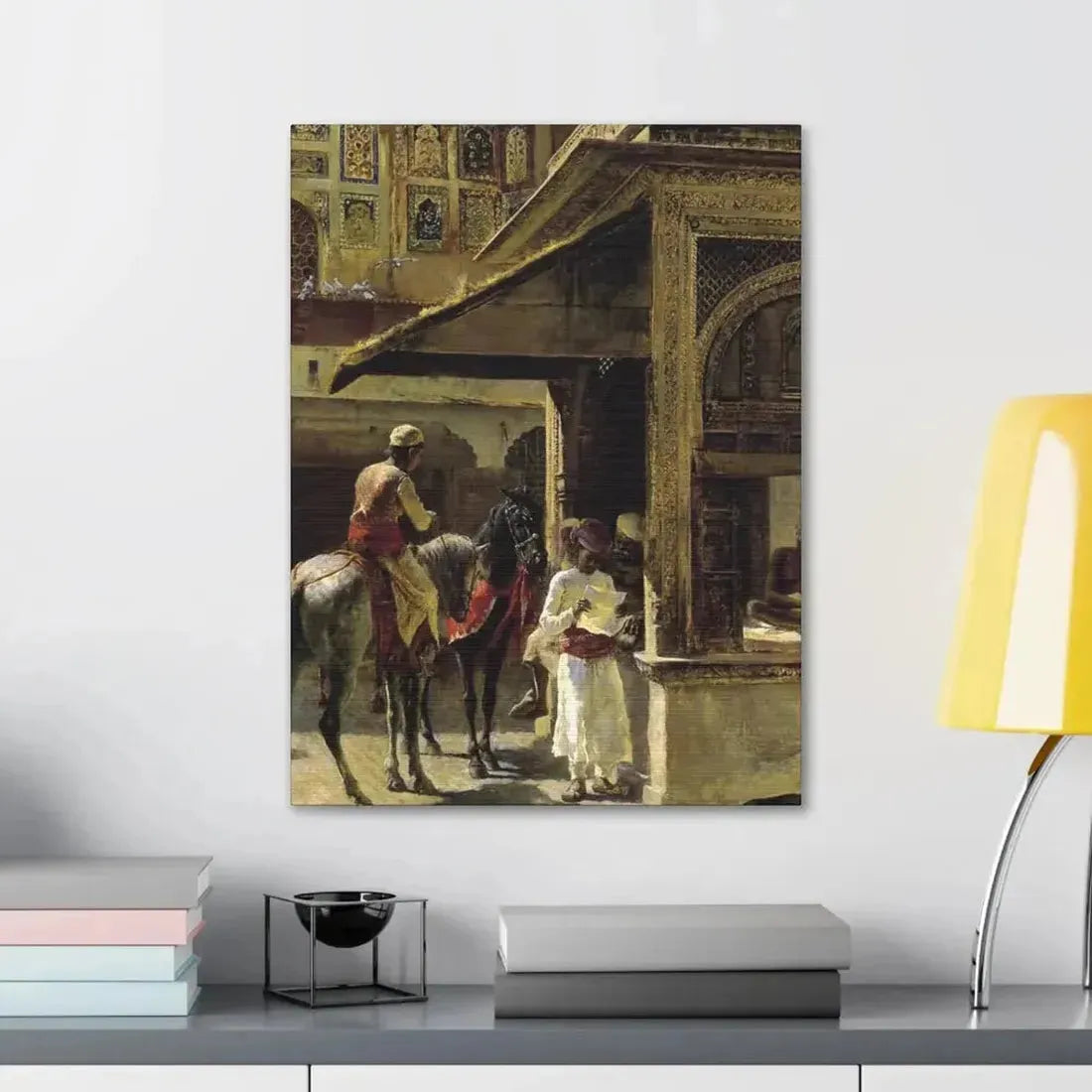 Edwin Lord Weeks (1849-1903) Hindu Merchants - Canvas Wall Art - The Sticker Space