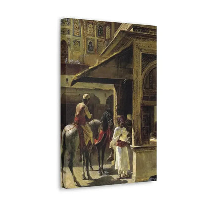 Edwin Lord Weeks (1849-1903) Hindu Merchants - Canvas Wall Art - The Sticker Space
