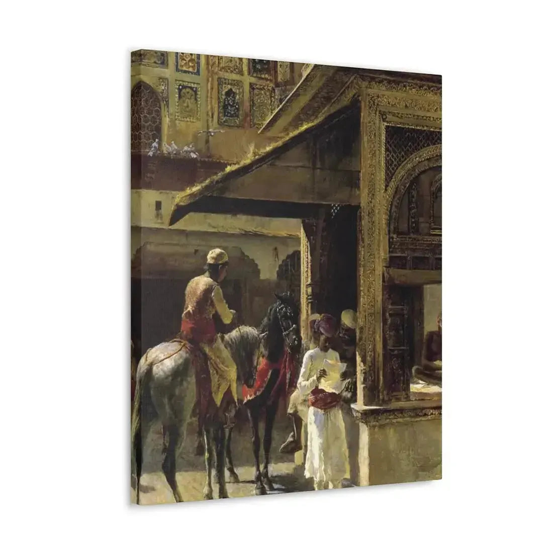 Edwin Lord Weeks (1849-1903) Hindu Merchants - Canvas Wall Art - The Sticker Space