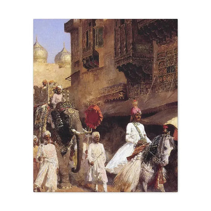 Edwin Lord Weeks (1849-1903) Indian Prince And Parade Cermony - Canvas Wall Art 20″ x 24″ 1.25" - The Sticker Space