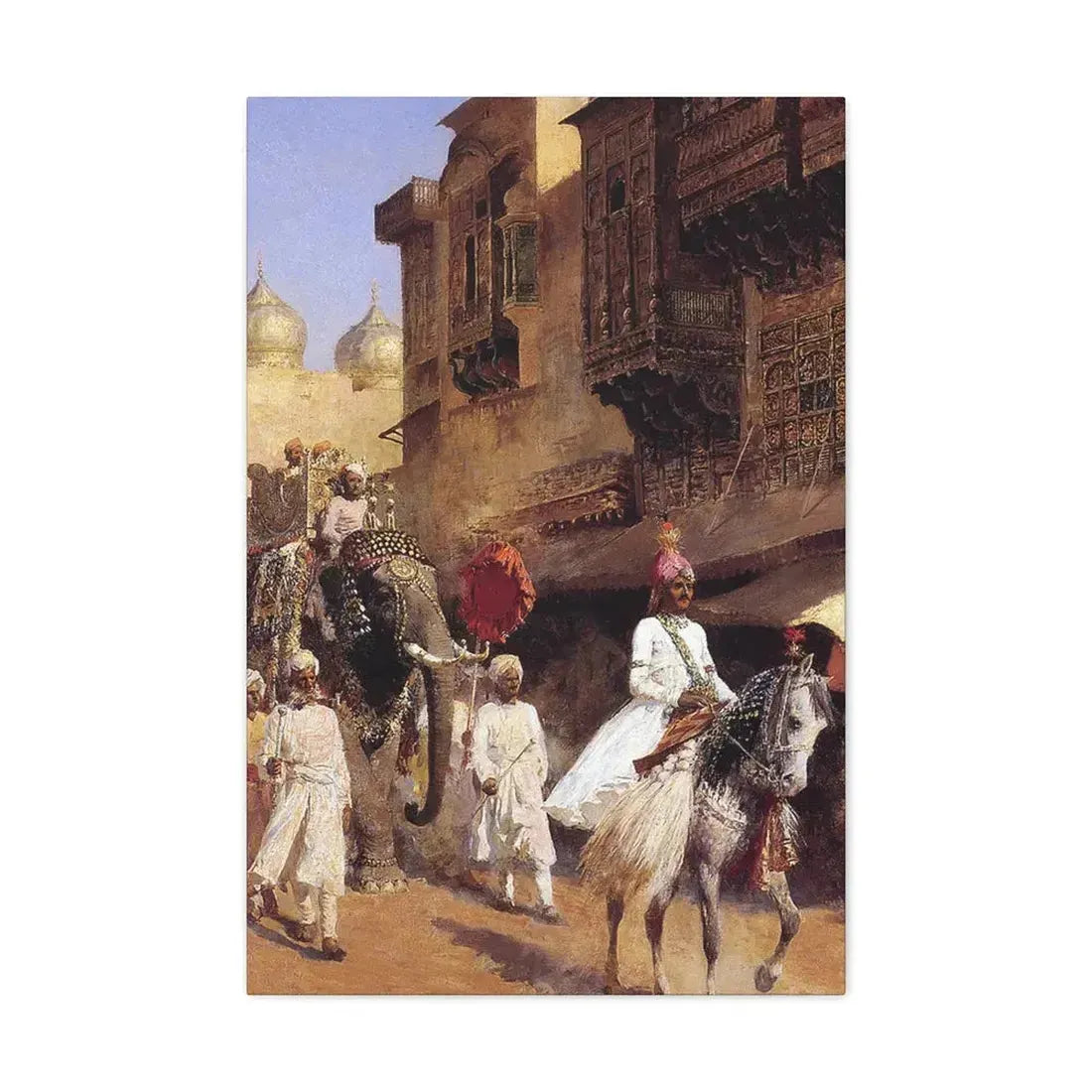 Edwin Lord Weeks (1849-1903) Indian Prince And Parade Cermony - Canvas Wall Art 20″ x 30″ 1.25" - The Sticker Space