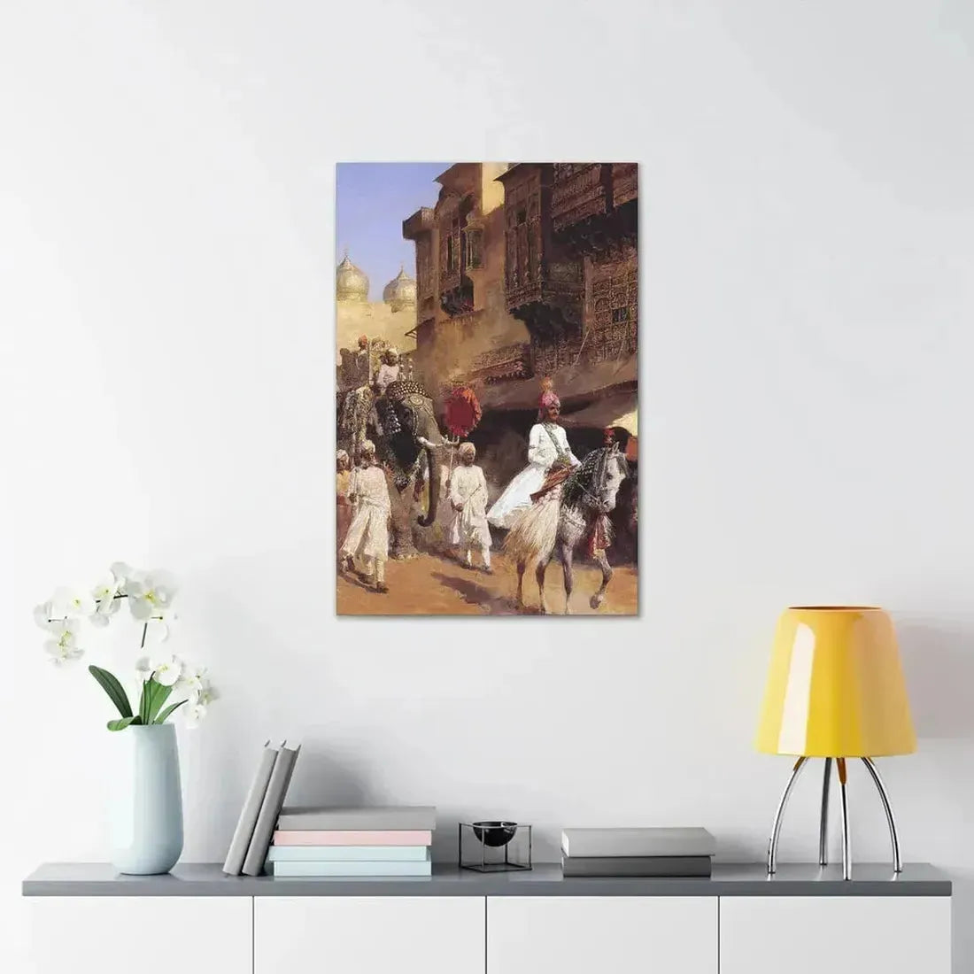 Edwin Lord Weeks (1849-1903) Indian Prince And Parade Cermony - Canvas Wall Art - The Sticker Space