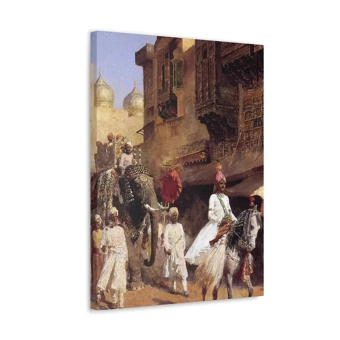 Edwin Lord Weeks (1849-1903) Indian Prince And Parade Cermony - Canvas Wall Art - The Sticker Space