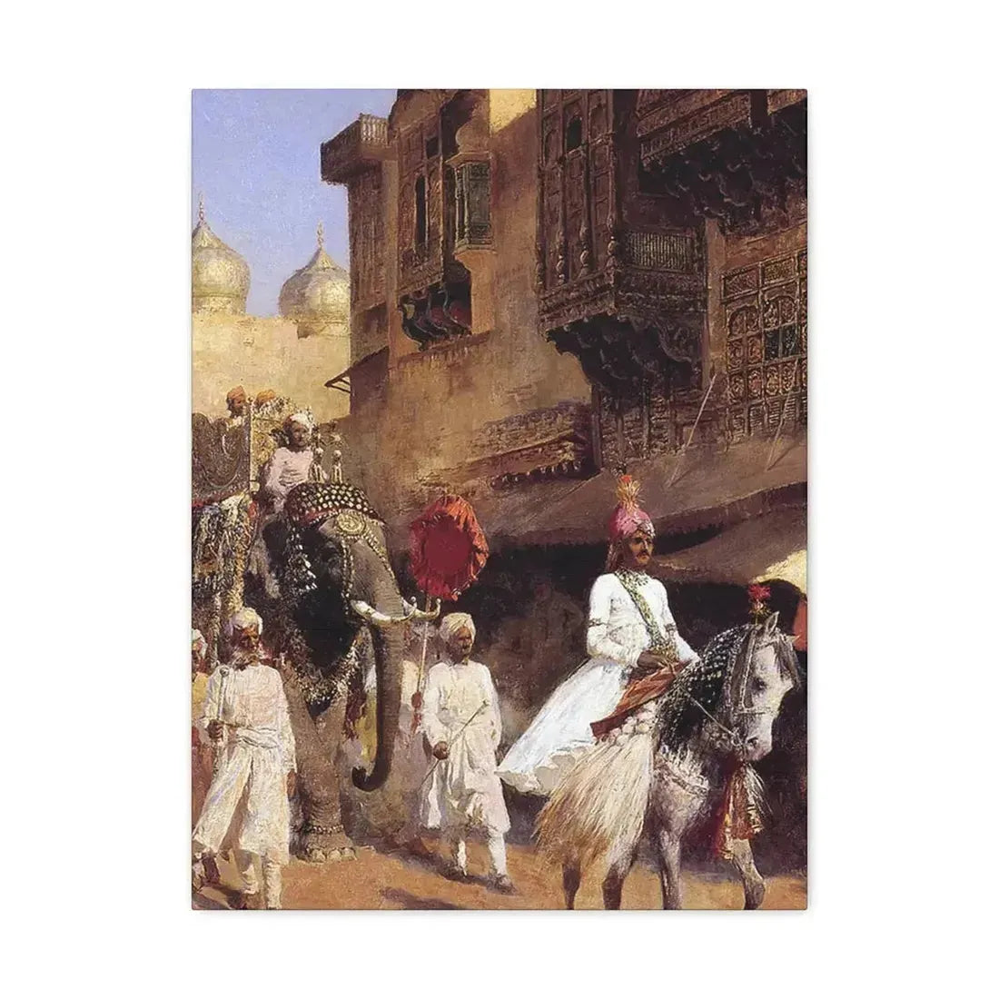 Edwin Lord Weeks (1849-1903) Indian Prince And Parade Cermony - Canvas Wall Art - The Sticker Space