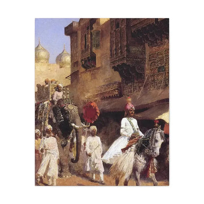 Edwin Lord Weeks (1849-1903) Indian Prince And Parade Cermony - Canvas Wall Art - The Sticker Space