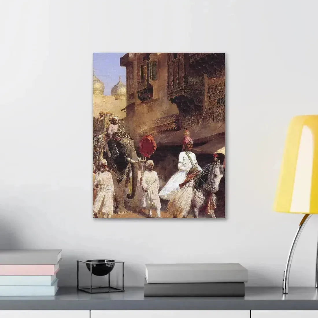 Edwin Lord Weeks (1849-1903) Indian Prince And Parade Cermony - Canvas Wall Art - The Sticker Space