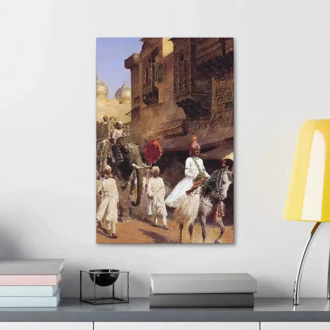 Edwin Lord Weeks (1849-1903) Indian Prince And Parade Cermony - Canvas Wall Art - The Sticker Space