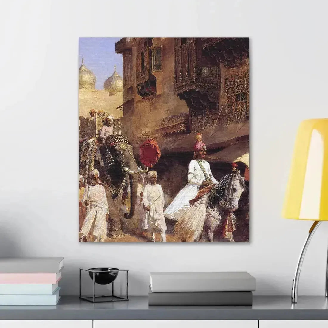 Edwin Lord Weeks (1849-1903) Indian Prince And Parade Cermony - Canvas Wall Art - The Sticker Space