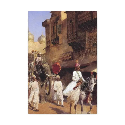 Edwin Lord Weeks (1849-1903) Indian Prince And Parade Cermony - Canvas Wall Art - The Sticker Space