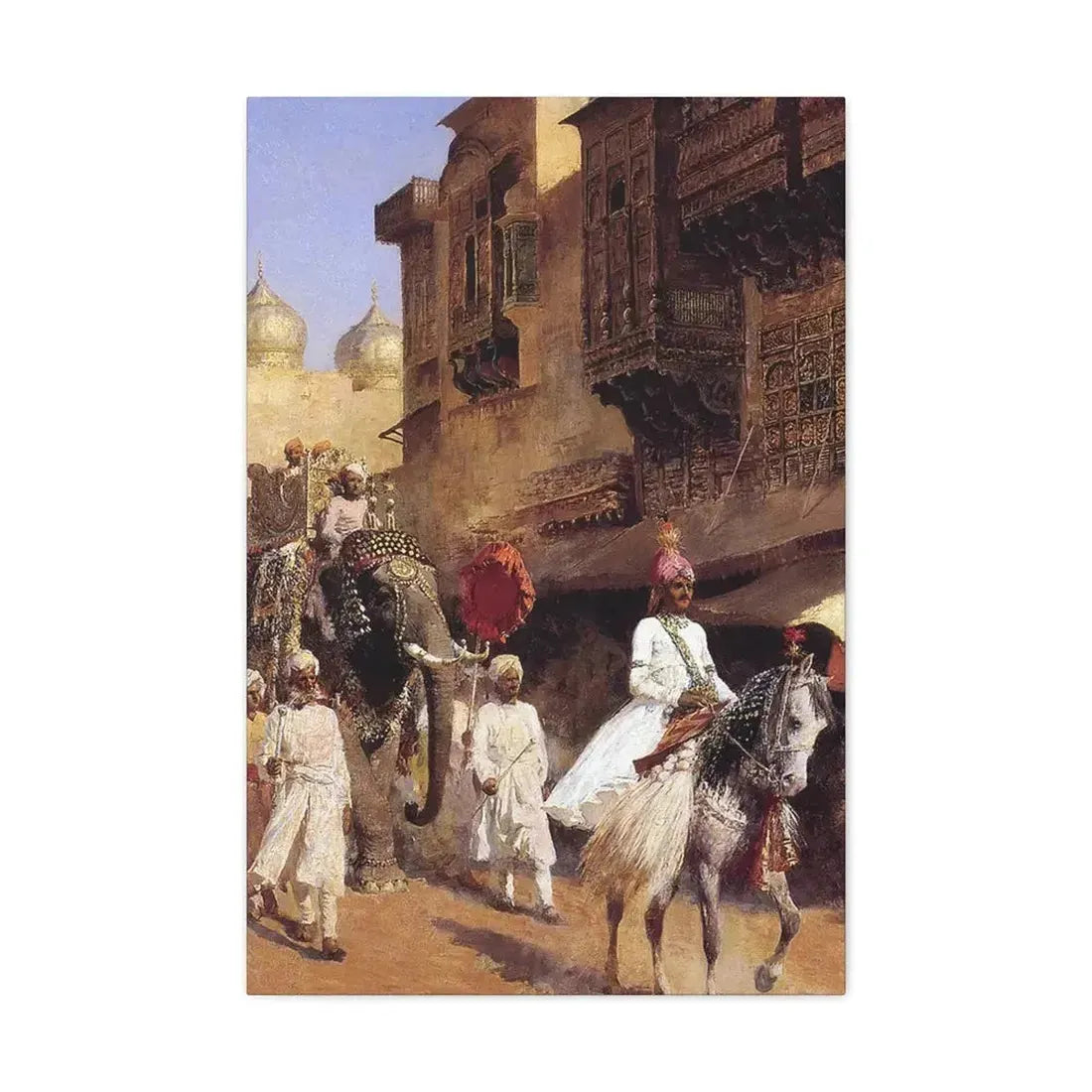 Edwin Lord Weeks (1849-1903) Indian Prince And Parade Cermony - Canvas Wall Art - The Sticker Space