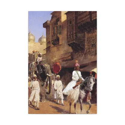 Edwin Lord Weeks (1849-1903) Indian Prince And Parade Cermony - Canvas Wall Art - The Sticker Space