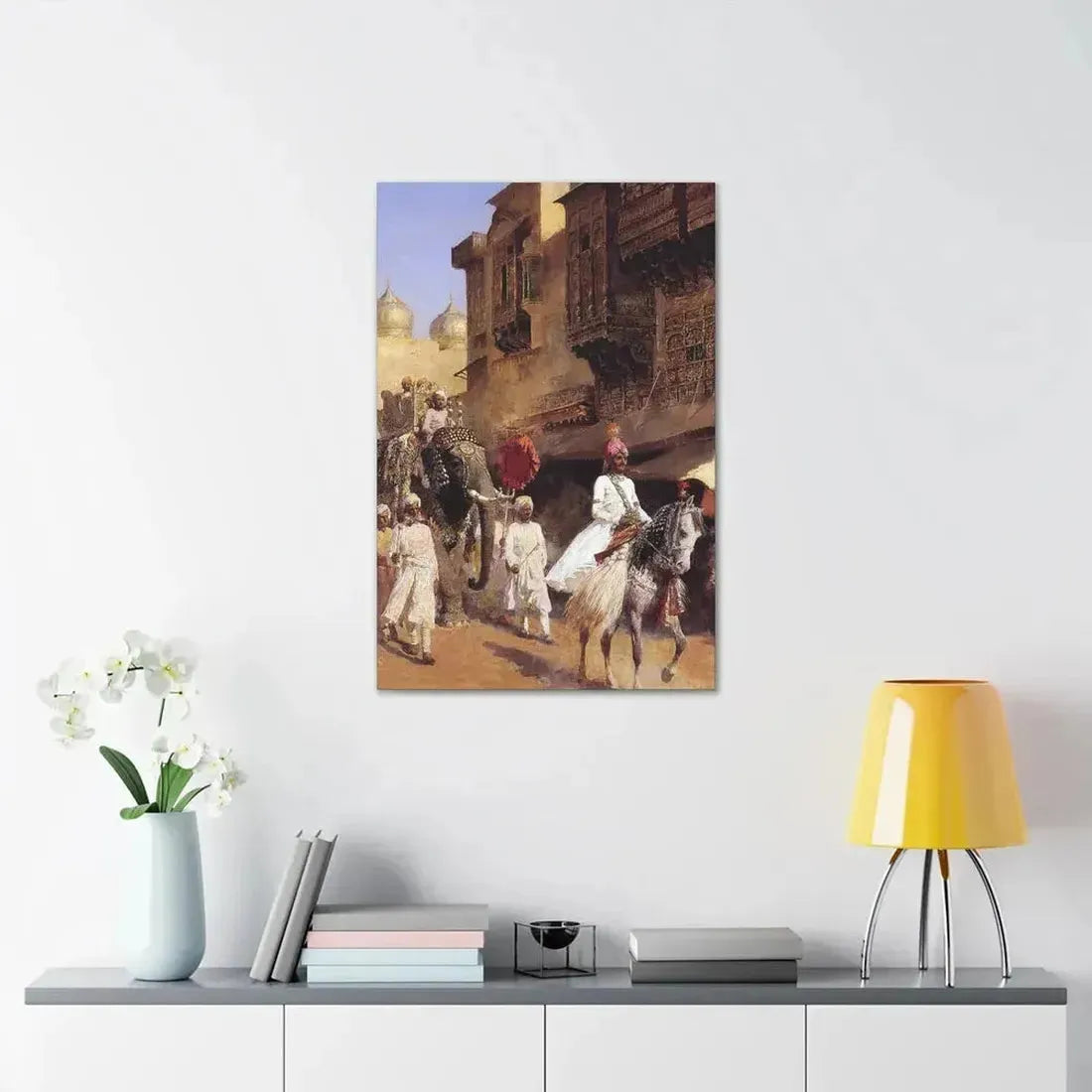 Edwin Lord Weeks (1849-1903) Indian Prince And Parade Cermony - Canvas Wall Art - The Sticker Space