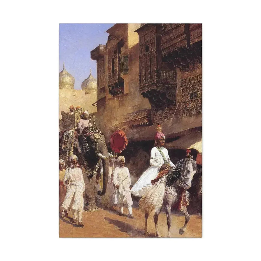 Edwin Lord Weeks (1849-1903) Indian Prince And Parade Cermony - Canvas Wall Art - The Sticker Space