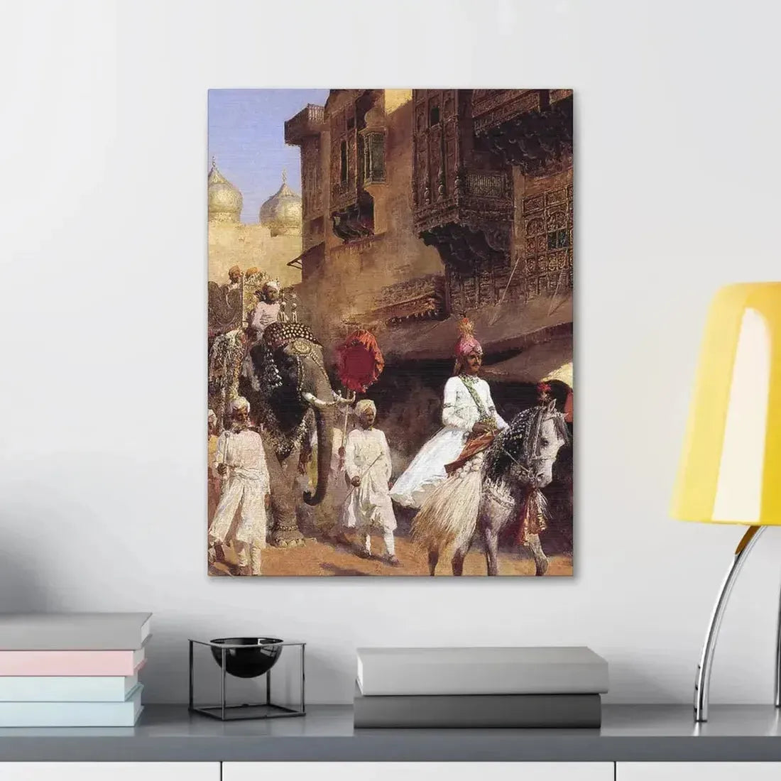 Edwin Lord Weeks (1849-1903) Indian Prince And Parade Cermony - Canvas Wall Art - The Sticker Space