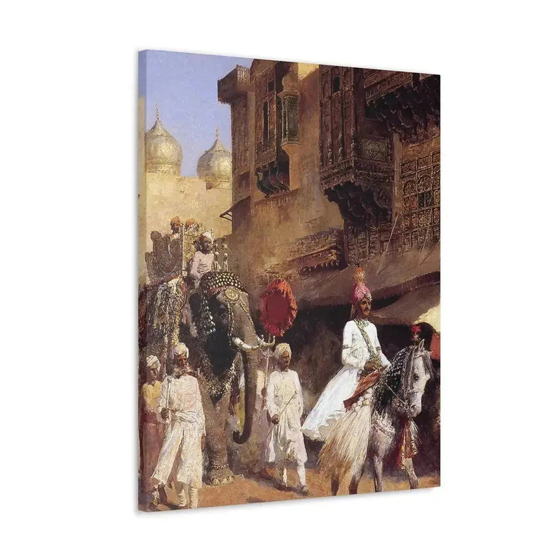 Edwin Lord Weeks (1849-1903) Indian Prince And Parade Cermony - Canvas Wall Art - The Sticker Space