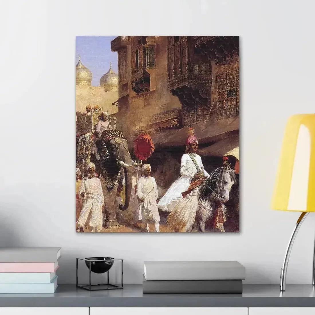 Edwin Lord Weeks (1849-1903) Indian Prince And Parade Cermony - Canvas Wall Art - The Sticker Space