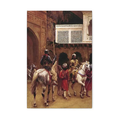 Edwin Lord Weeks (1849-1903) Indian Prince, Palace Of Agra - Canvas Wall Art 12" x 18" 1.25" - The Sticker Space