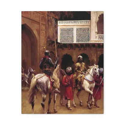Edwin Lord Weeks (1849-1903) Indian Prince, Palace Of Agra - Canvas Wall Art 16″ x 20″ 1.25" - The Sticker Space