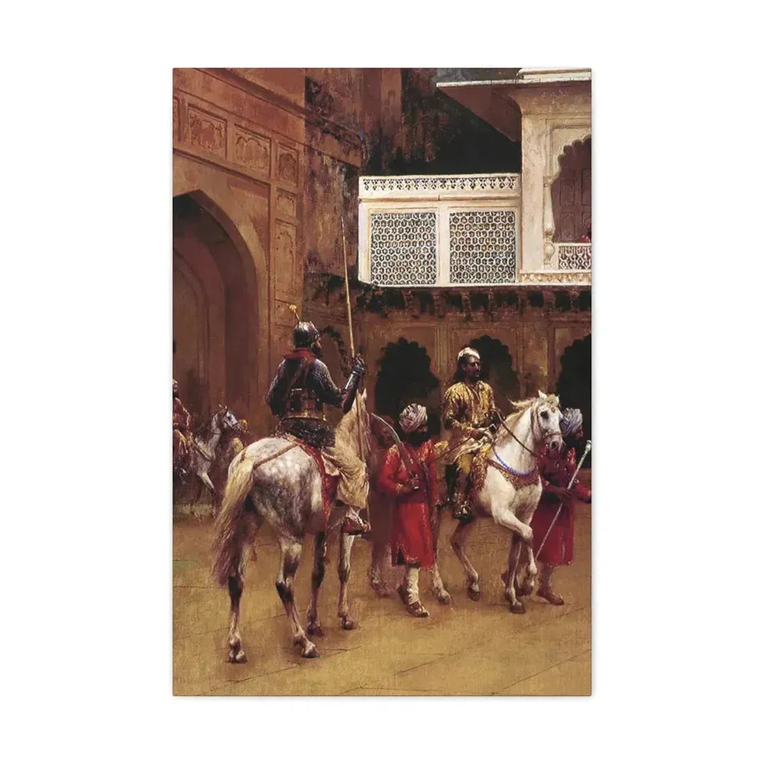 Edwin Lord Weeks (1849-1903) Indian Prince, Palace Of Agra - Canvas Wall Art 20″ x 30″ 1.25" - The Sticker Space