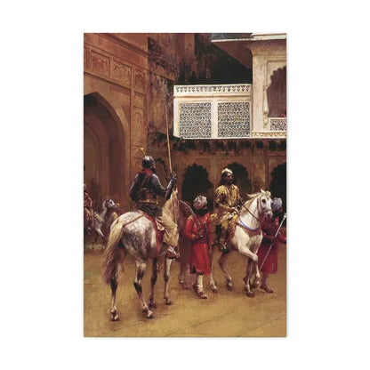 Edwin Lord Weeks (1849-1903) Indian Prince, Palace Of Agra - Canvas Wall Art 20″ x 30″ 1.25" - The Sticker Space